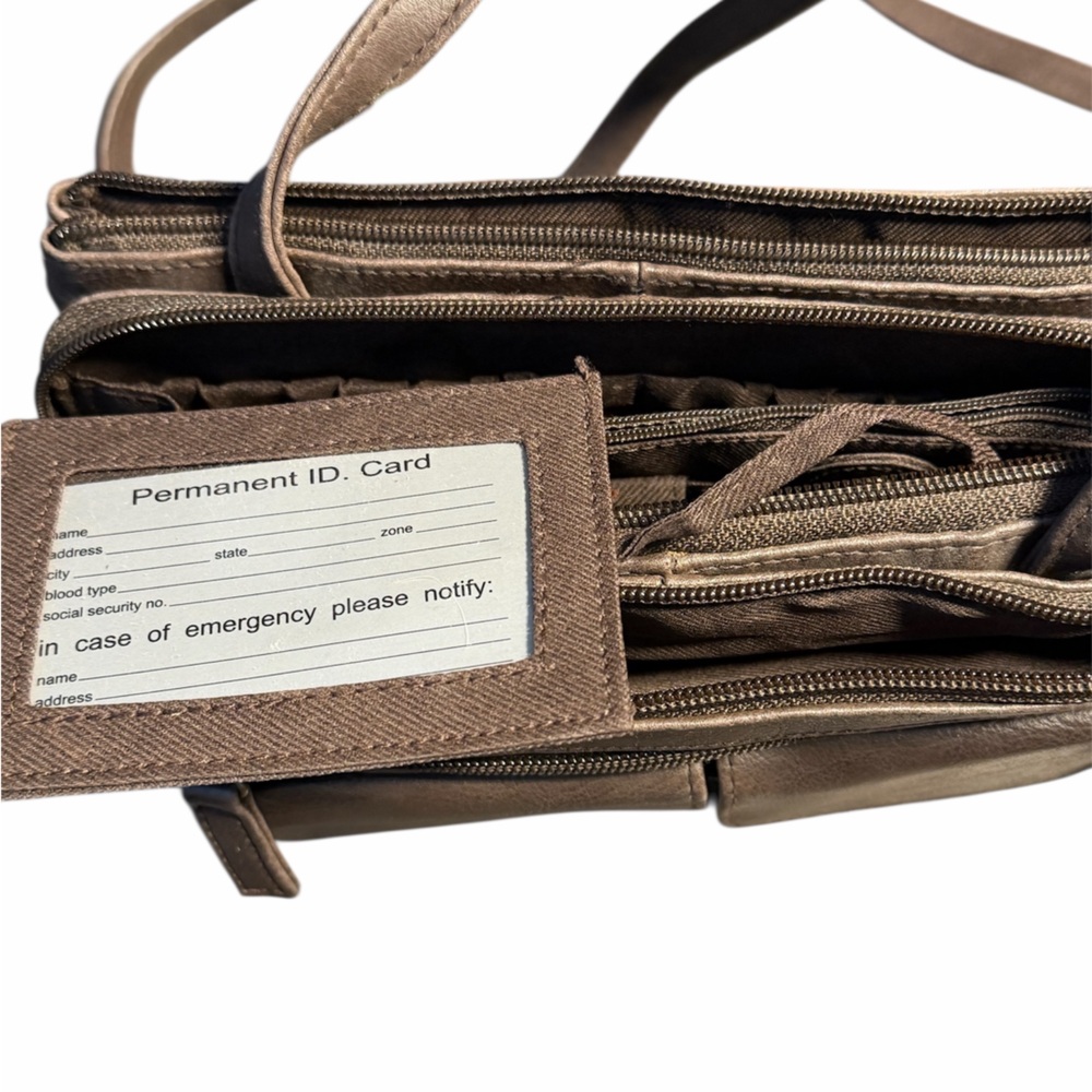 Dark Brown Crossbody Organizer Bag - Picture 3 of 6
